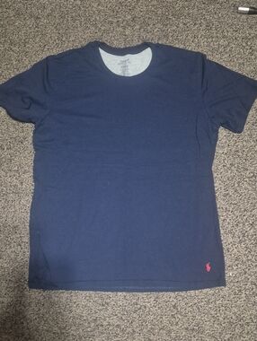 Ralph Lauren Navy Short Sleeve Crew T-Shirt with Red Polo Logo